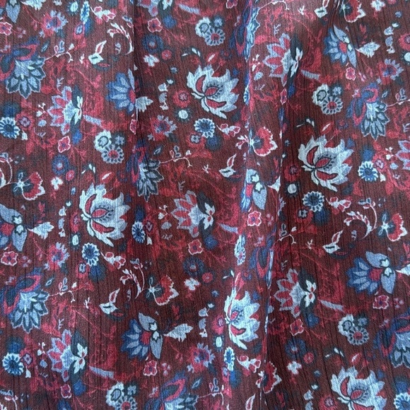 LOFT Dress Size SP Womens Purple Floral Print Shift Long Sleeve - Picture 2 of 6